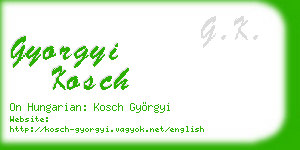 gyorgyi kosch business card